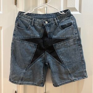 Star jean shorts